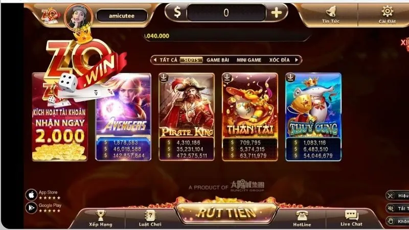 Đặc điểm nổi bật thu hút mọi cược thủ của Slots Game Zowin